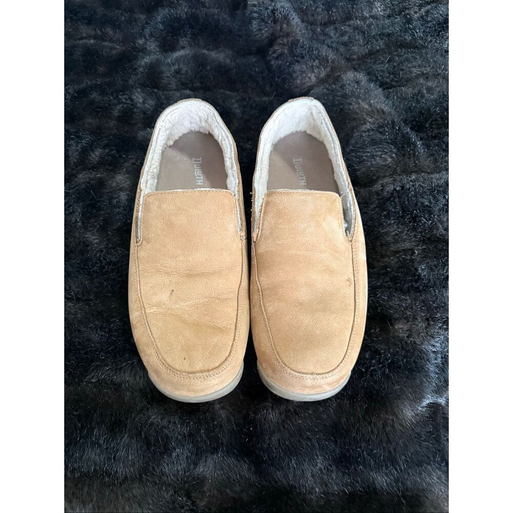 Duluth Trading Co men's 11 low cut leather and wool slip-on slippers Orig. $119